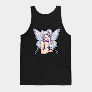 Moth Girl anime, cute giant monster kawaii anime tee Tank Top